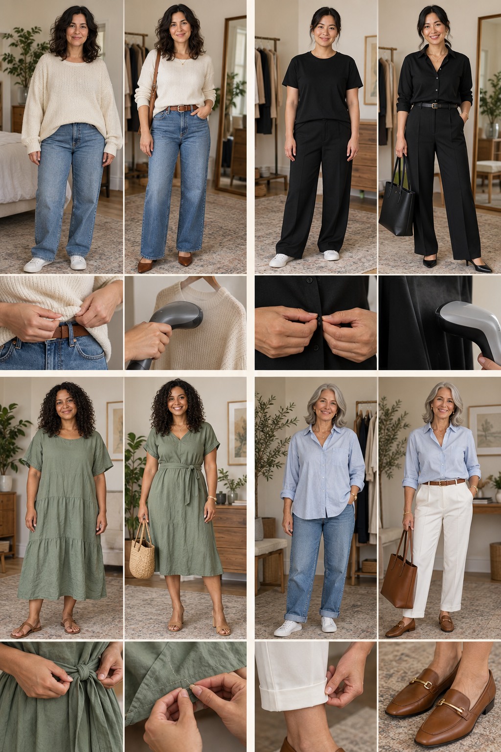 Practical visual guide to how to make cheap clothes look expensive with realistic before-and-after examples.