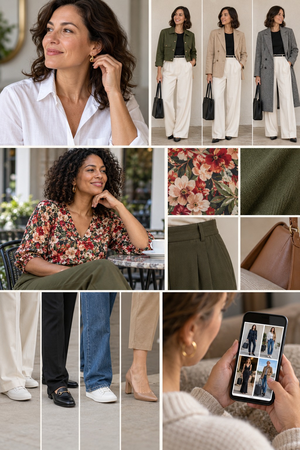 Five realistic examples illustrating styling hacks for women step by step.
