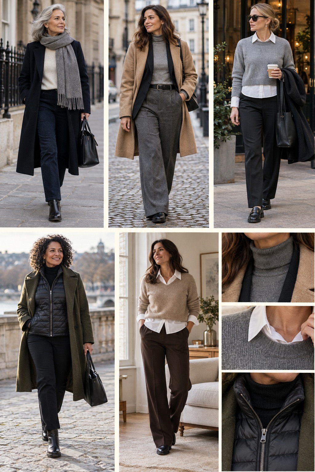 Realistic outfit examples for winter layering hacks.