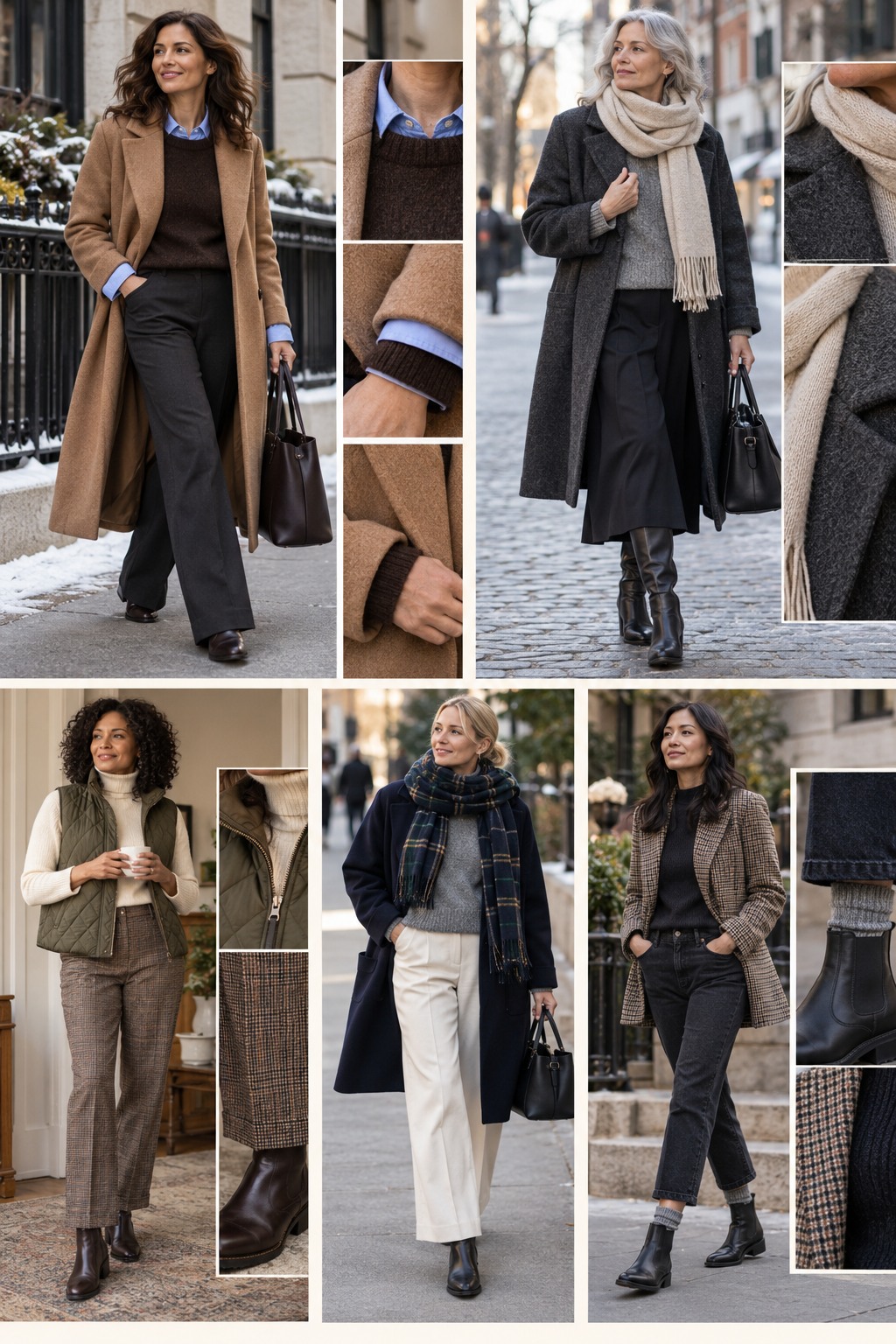 Realistic outfit examples for winter layering hacks.